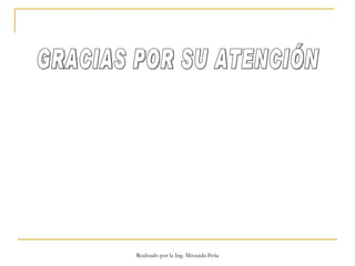 GRACIAS POR SU ATENCIÓN Realizado por la Ing. Mixzaida Peña 