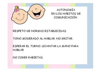 HÁBITOS EN  EDUCACIÓN INFANTIL