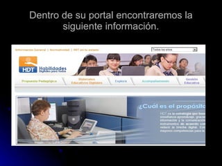 Dentro de su portal encontraremos la siguiente información. 