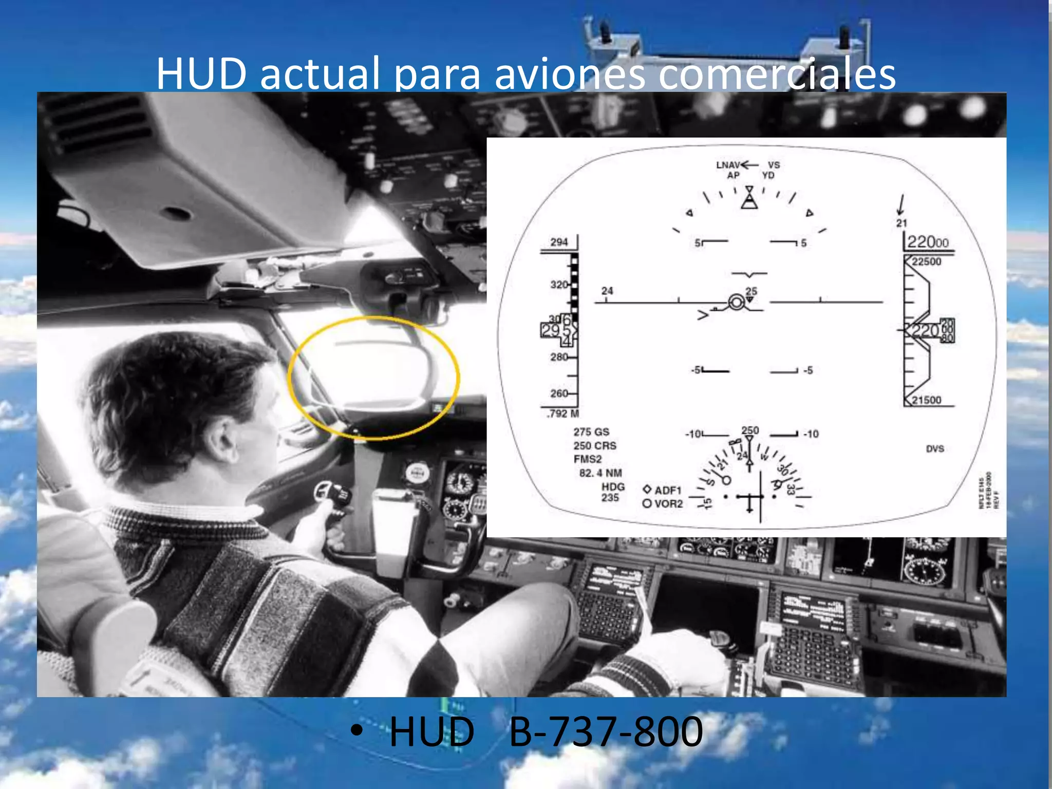 • HUD B-737-800
HUD actual para aviones comerciales
 