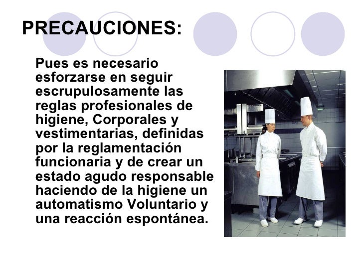 Presentación higiene y seguridad en la cocina