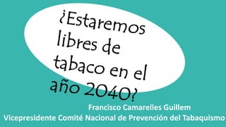 Francisco Camarelles Guillem
Vicepresidente Comité Nacional de Prevención del Tabaquismo
 