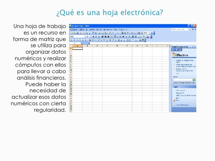 Presentación Hoja Electronica