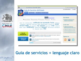Guía de servicios + lenguaje claro 