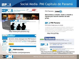 Social Media¿Qué hace PMI?http://www.pmi.org/Pages/Career-Central.aspx
