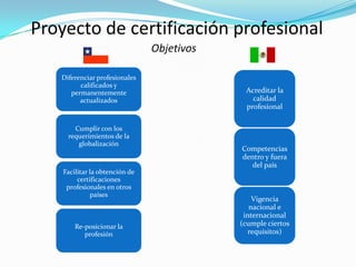 Proyecto de certificación profesionalObjetivos