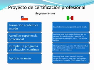 Proyecto de certificación profesionalRequerimientos