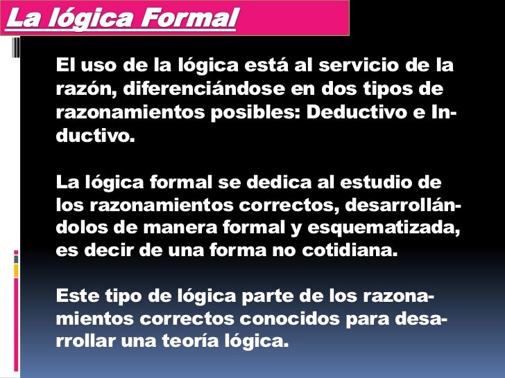 Presentación ii parte lógica formal