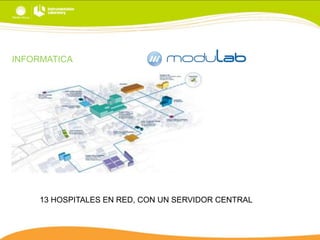 INFORMATICA

13 HOSPITALES EN RED, CON UN SERVIDOR CENTRAL

 