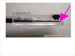 Ahora compruebo que los cables siguen llegando hasta el
final de los carriles (ver flecha morada), más allá de las
cuchillas
 