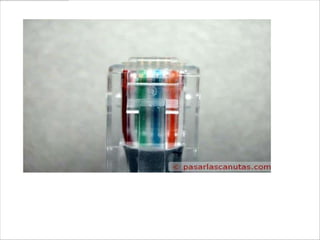 hago otra comprobación por arriba: todos los
cables llegan hasta el final, las cuchillas hacen
conexión perfecta, atravesando el aislante
 