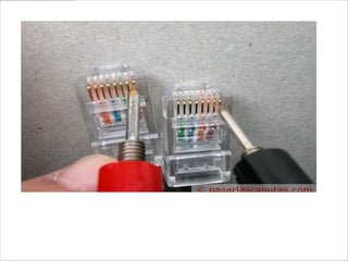 7 con 7 (sin foto), y 8 con 8. El cable se instaló después en
conexión de dos PC en red LAN Ethernet y está funcionando
 