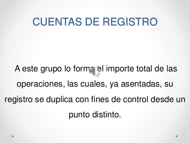 Nomenclatura de las cuentas de orden