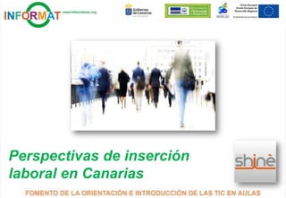 Perspectivas de inserción
laboral en Canarias

 
