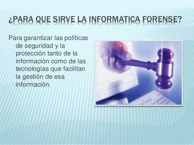 Resultado de imagen para INFORMACION FORENSE