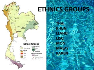 THAI
KHUN
LLAHU
LISU
MON
MALAY
KAREN