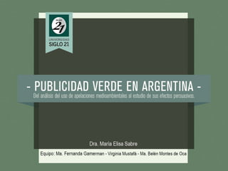 Publicidad Verde en Argentina