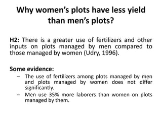 Women’s Roles in Rice Production in Northern Peru