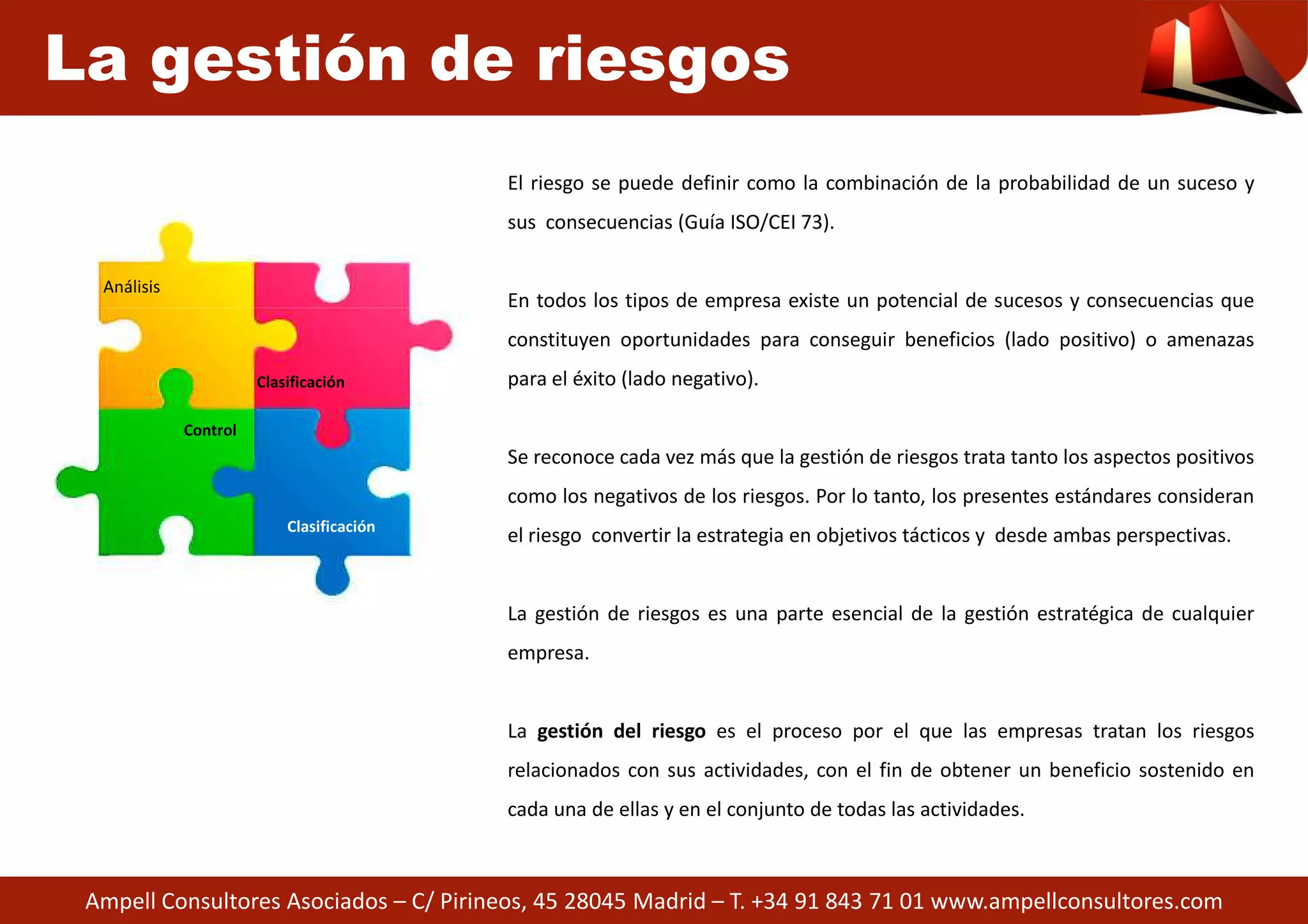 ISO 31000 - Gestión de los riesgos | PPT