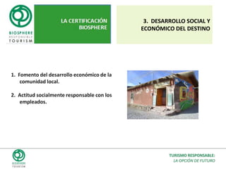 INSTRUMENTOS PARA UNA POLÍTICA DE  TURISMO  RESPONSABLE1.1 Política de Turismo Responsable1.2 Plan de Acción1.3 Plan de Motivación y Formación del personal1.4  Marketing Responsable1.5 Requisitos Legales y ReglamentariosTURISMO RESPONSABLE:LA OPCIÓN DE FUTURO