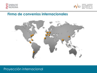 Firma de convenios internacionales




Proyección internacional
 