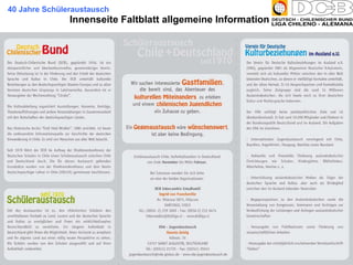 40 Jahre Schüleraustausch Innenseite Faltblatt allgemeine Information  