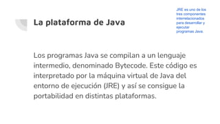 Presentación Java que explica los elementos iniciales de programación ...