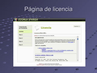 Página de licencia 