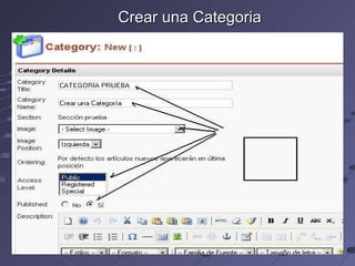 Crear una Categoria 
