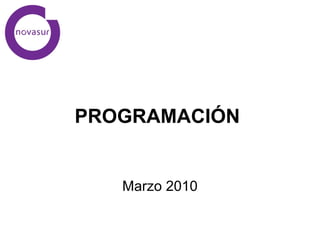 PROGRAMACIÓN  Marzo 2010 
