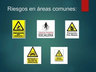 Riesgos en áreas comunes:
 