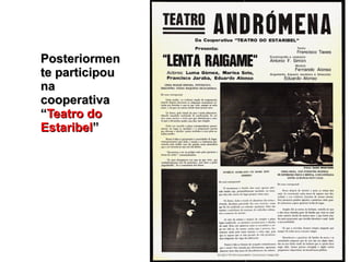 PosteriormenPosteriormen
te participoute participou
nana
cooperativacooperativa
““Teatro doTeatro do
EstaribelEstaribel””
 