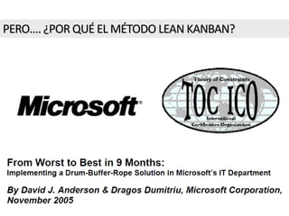 PERO…. ¿POR QUÉ EL MÉTODO LEAN KANBAN?
 