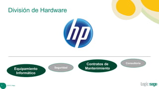 División de Hardware




                                         Contratos de   Consultoría
                            Seguridad   Mantenimiento
             Equipamiento
              Informático


7   © 2010 Sage
 