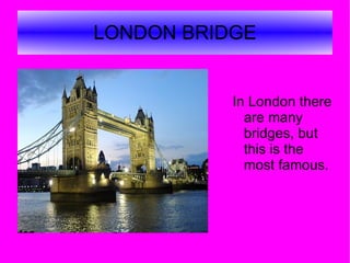 THE RIVER THAMES It´s a long river that cross London and the boats sail in it. 