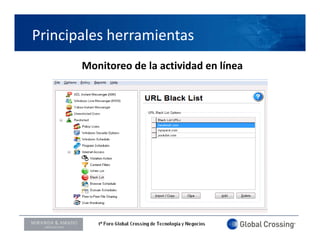 Principales herramientas
              Monitoreo de la actividad en línea




LOGO ORADOR
 