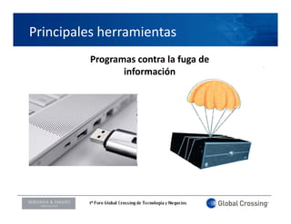 Principales herramientas
              Programas contra la fuga de 
                     información
                     i f     ió




LOGO ORADOR
 