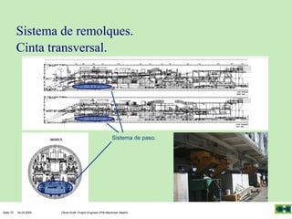Sistema de remolques.
Cinta transversal.

Sistema de paso.

Seite 70

04.03.2005

Olivier Kraft, Project Engineer EPB-Machines, Madrid

 