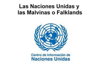 Presentación "El Conflicto en las Naciones Unidas"