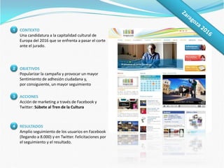 Red de Ciudades MedievalesCONTEXTOUna red de ciudades medievales del sudoestede Europa necesita una acción de marketing en la red que la promocione como referente turístico1OBJETIVOSConseguir visitas turísticas a los municipios de la Red.2ACCIONESGeneración de un concepto creativo y una campaña de difusión en las redes sociales3RESULTADOSAcción que se lanzará en febrero de 2011.4