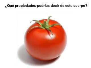 ¿Qué propiedades podrías decir de este cuerpo? 