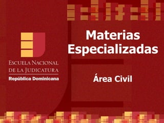 Materias
Especializadas

   Área Civil
 