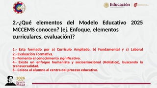 Jornada de Discusión sobre el Modelo Educativo 2025 y el Bachillerato ...