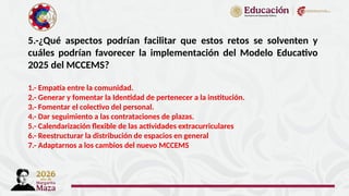 Jornada de Discusión sobre el Modelo Educativo 2025 y el Bachillerato ...