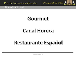 Plan de Internacionalización
 Línea de Actividad




                         Quesos Segama SL
 