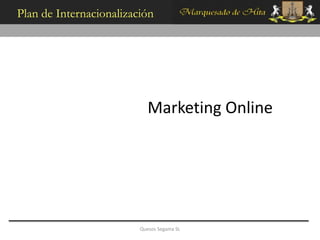 Plan de Internacionalización




                            Marketing Online




                         Quesos Segama SL
 