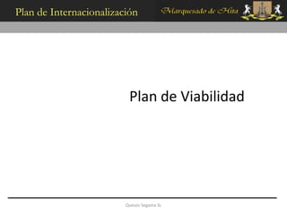 Plan de Internacionalización




                          Plan de Viabilidad




                         Quesos Segama SL
 