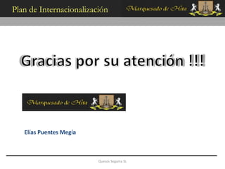 Plan de Internacionalización




   Elías Puentes Megía



                         Quesos Segama SL
 