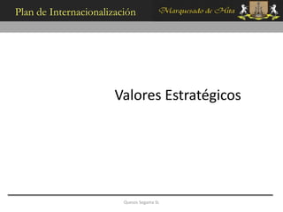 Plan de Internacionalización




                       Valores Estratégicos




                         Quesos Segama SL
 