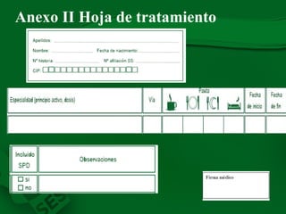 Anexo II Hoja de tratamiento 